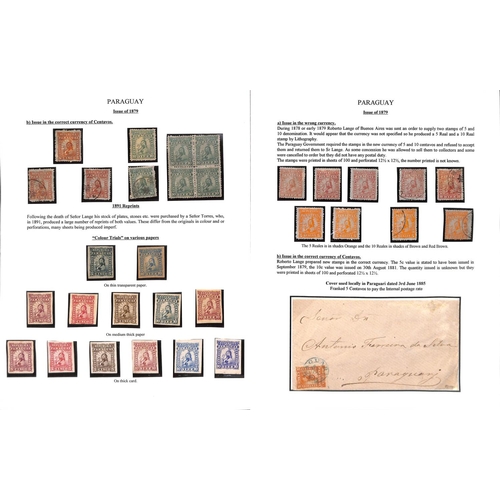 1270 - 1879-89 Issues, the fine study written up on 36 pages comprising 1879 unissued 5r and 10r (9, four C... 