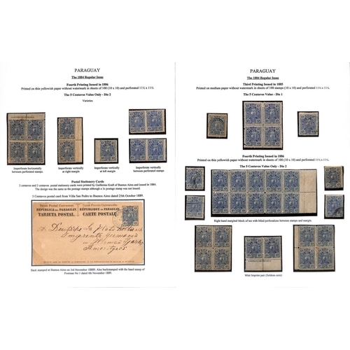 1270 - 1879-89 Issues, the fine study written up on 36 pages comprising 1879 unissued 5r and 10r (9, four C... 