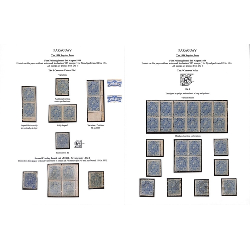 1270 - 1879-89 Issues, the fine study written up on 36 pages comprising 1879 unissued 5r and 10r (9, four C... 