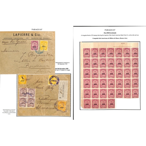 1274 - 1895-1909 Surcharge and overprint issues and telegraph stamps, the fine study written up on 47 pages... 