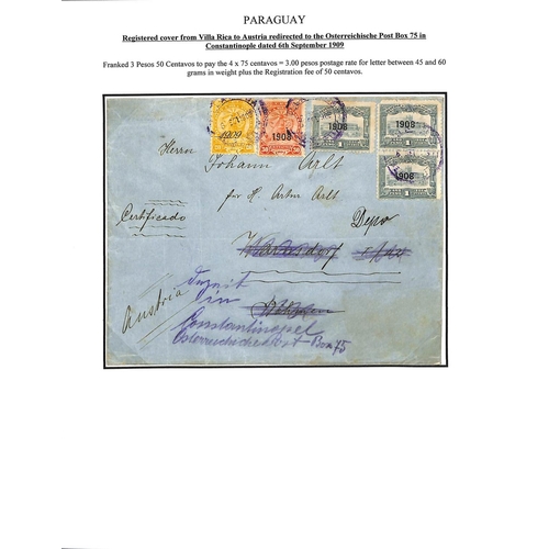 1274 - 1895-1909 Surcharge and overprint issues and telegraph stamps, the fine study written up on 47 pages... 