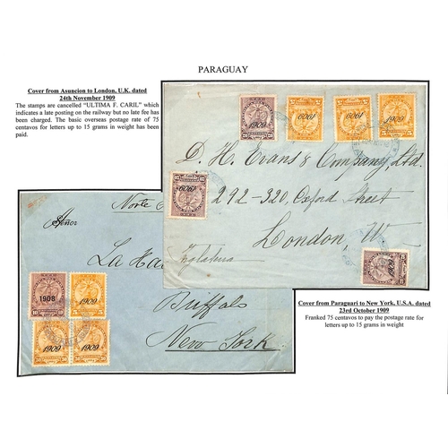 1274 - 1895-1909 Surcharge and overprint issues and telegraph stamps, the fine study written up on 47 pages... 