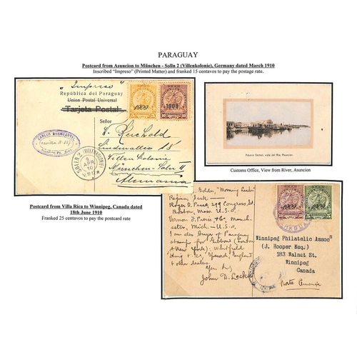 1274 - 1895-1909 Surcharge and overprint issues and telegraph stamps, the fine study written up on 47 pages... 