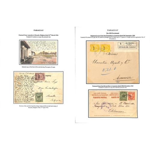 1274 - 1895-1909 Surcharge and overprint issues and telegraph stamps, the fine study written up on 47 pages... 