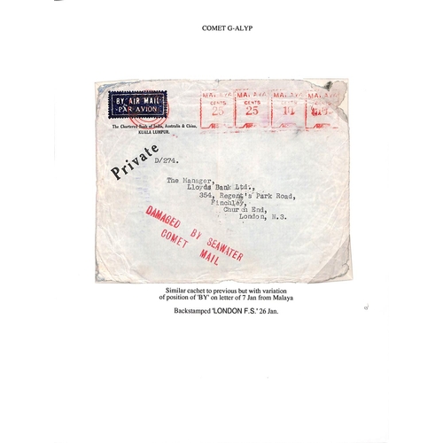 167 - Malaya. 1954 Covers from Singapore (3, two registered) or Malaysia (2) to G.B, all from the second C... 