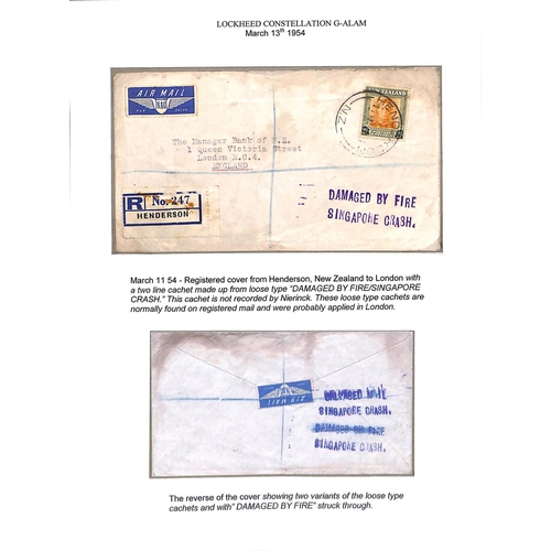 181 - Singapore / New Zealand. 1954 (Mar 11) Registered cover from New Zealand to London franked 2/-, with... 