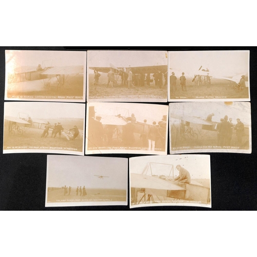 23 - 1911 Picture postcards of Clement Greswell at Hendon (also autograph on small piece) or Gustav Hamel... 