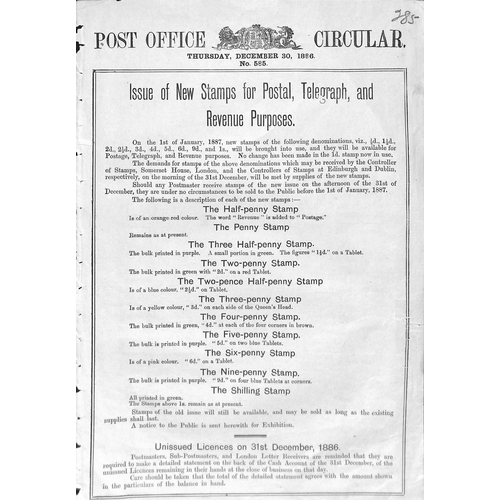 398 - 1883 (Feb 20) Post Office Notice 