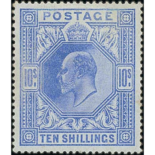 421 - 1902 10/- Ultramarine, a pale shade, well centred, unmounted mint with full original gum. With Enzo ... 