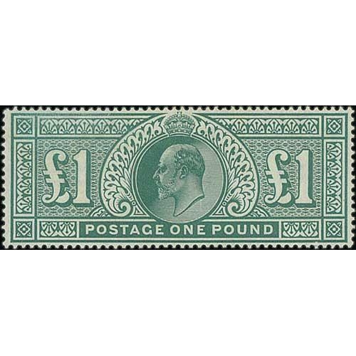 423 - 1902 £1 Dull blue-green unmounted mint with full original gum, well centred, a superb stamp. S.... 