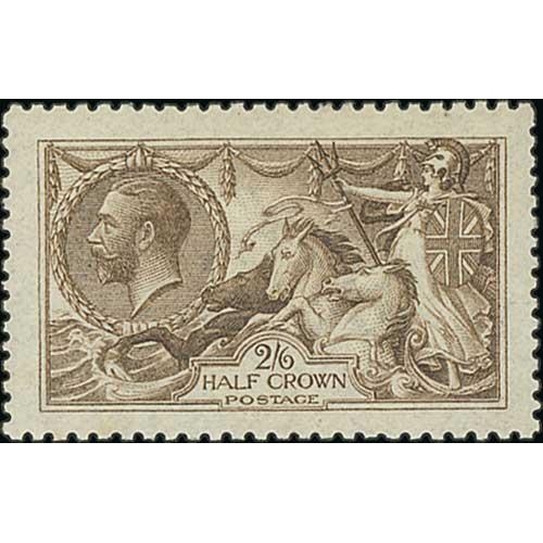 455 - 1915 De La Rue 2/6 sepia (seal brown), very well centred, unmounted mint with full original gum, exc... 