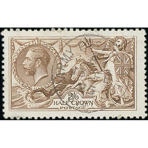 467 - 1918 Bradbury Wilkinson 2/6 pale brown, upper left corner marginal single unmounted mint with full o... 