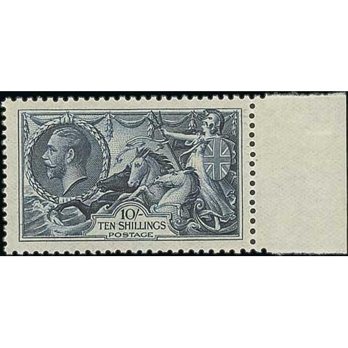 480 - 1934 Re-engraved 2/6 - 10/- set of three all with sheet margin at right, very well centred, unmounte... 