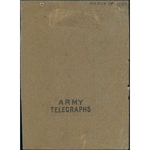 522 - Army Telegraphs. 1901 Die Proofs in black of a KEVII £1 unappropriated 