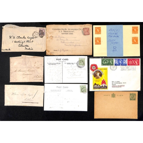 546 - 1890-1990 Covers and cards (c.100), free fronts (43) etc., including 1890 Penny Postage Jubilee enve... 