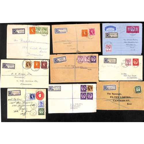 549 - Wilding Issues. 1953-65 Covers and cards bearing Wilding definitives including a study of commercial... 