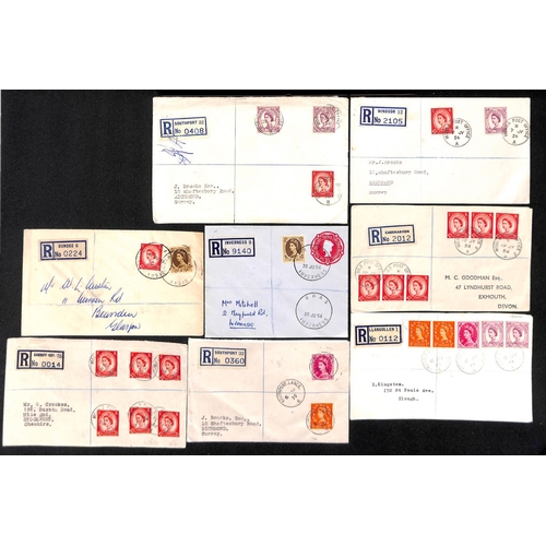 549 - Wilding Issues. 1953-65 Covers and cards bearing Wilding definitives including a study of commercial... 