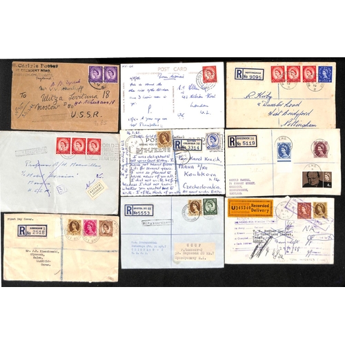 549 - Wilding Issues. 1953-65 Covers and cards bearing Wilding definitives including a study of commercial... 