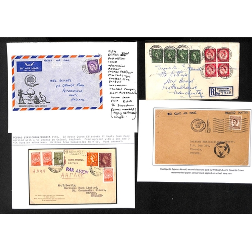 549 - Wilding Issues. 1953-65 Covers and cards bearing Wilding definitives including a study of commercial... 