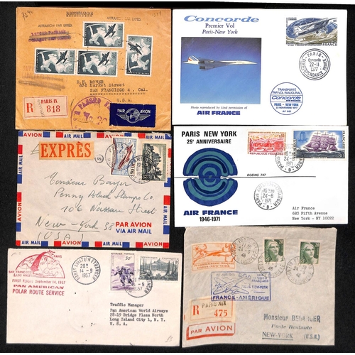 69 - France. 1939-77 First flights and commercial covers flown between France and North America including... 