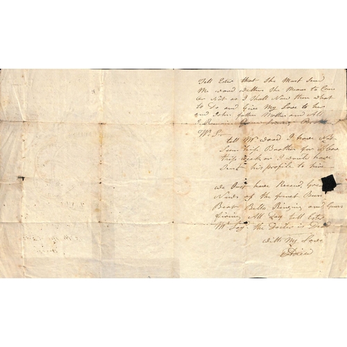 776 - 1814 Valentine letter sheet, printed 