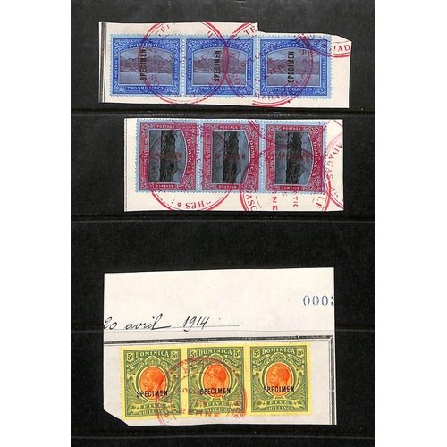 1037 - 1908-20 1d - 5/- Set of nine (no ½d) comprising strips of three of the 2/6 and 5/-, a pair and ... 