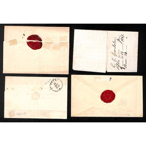 1046 - 1865-71 Entire letters (2), entire and a cover all sent within Finland (3) or to Norway, bearing 186... 