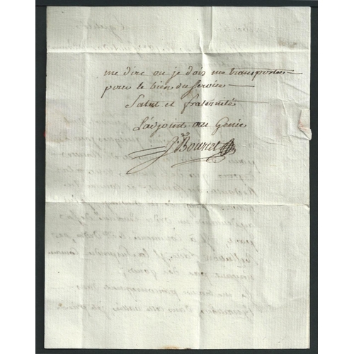 1048 - 1794 (Aug 18) Entire letter from Assistant Engineer J. Bourcet concerning the Noull Project which ha... 