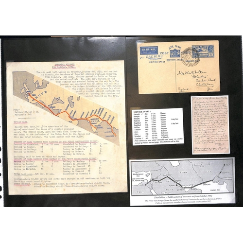 105 - 1932 (Oct.) Covers carried by Imperial Airways to or from Karachi, and on the first Tata Airways fli... 