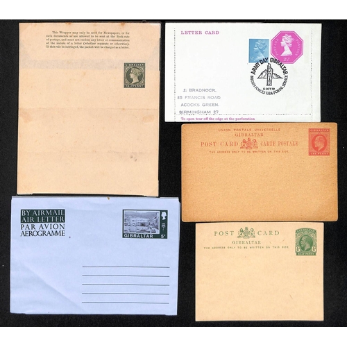 1075 - Postal Stationery. 1886-1938 Postcards, reply cards, wrappers and registration envelopes including S... 