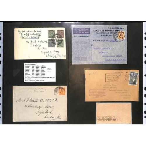 109 - 1938 (Feb/Mar) Covers from India (3), Burma (3) or Ceylon (2) all carried on the first 