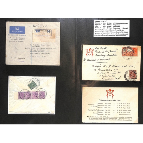 109 - 1938 (Feb/Mar) Covers from India (3), Burma (3) or Ceylon (2) all carried on the first 