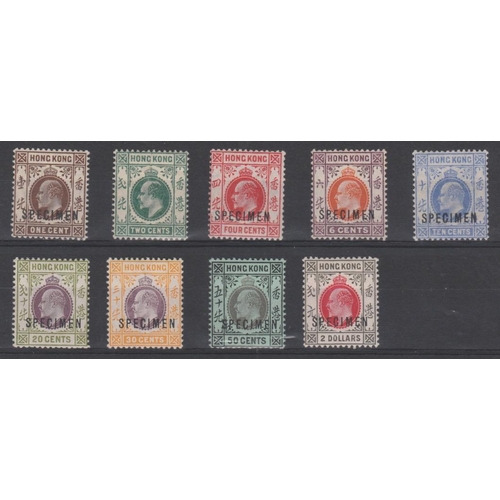 1091 - 1907-11 KEVII 1c - $2 Set of eight overprinted 