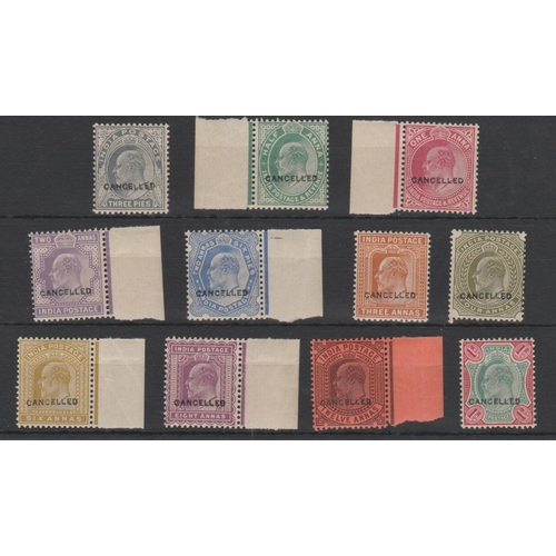 1127 - 1902-04 KEVII 3p-1r, the nine values or shades issued later in 1902-04 (after the initial set was is... 