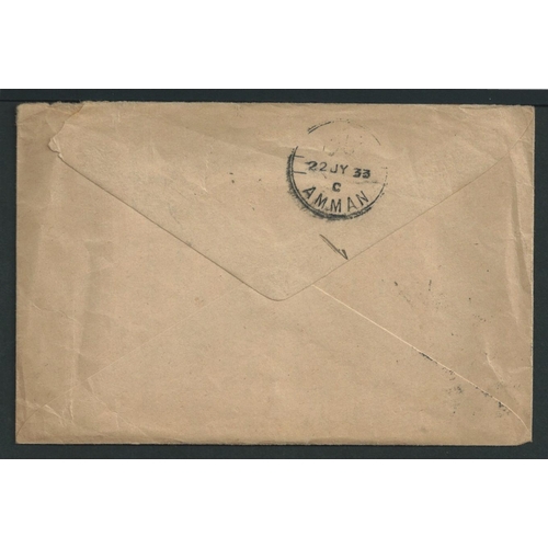 1167 - 1928-49 Covers comprising 1928 registered cover to Czechoslovakia, 1935 cover from Jerash to G.B, 19... 