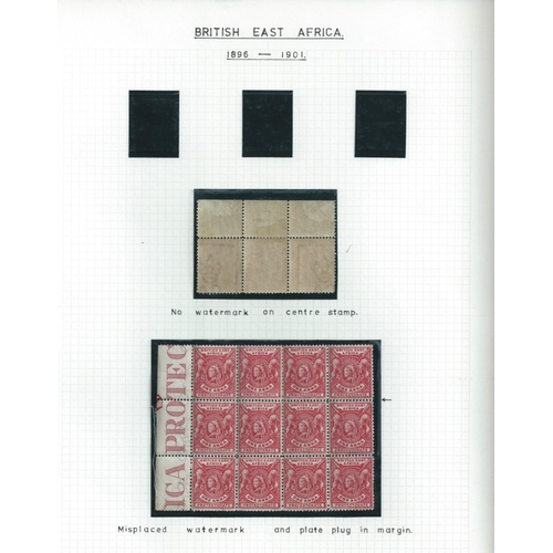 1182 - 1896 1a Unmounted mint marginal block of twelve showing misplaced watermark (three stamps showing tw... 