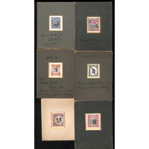 1214 - 1906 Pictorial set, handpainted artists essays, most in the designs adopted for the issued set, the ... 