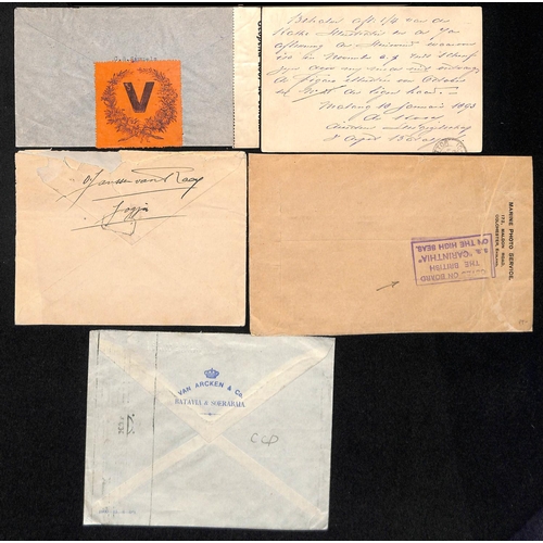 1243 - 1893-1941 Covers and cards comprising 1893 card from Maing to Holland with 