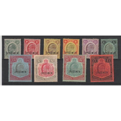 1266 - 1908-11 KEVII ½d - £1 Set of ten overprinted 