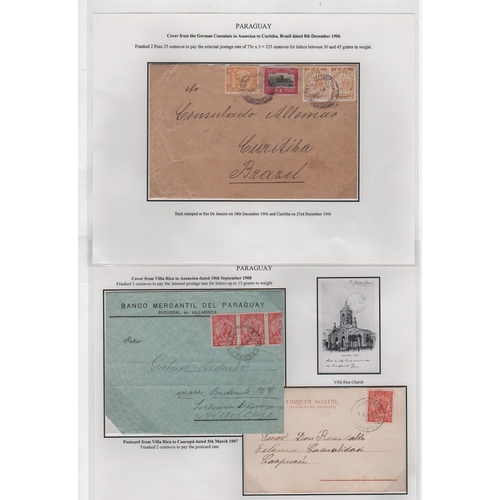 1276 - 1905-08 Covers, cards and parcel wrappers or fronts all bearing stamps of the 1905-10 issue, the fin... 