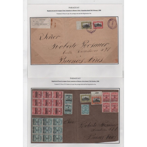 1276 - 1905-08 Covers, cards and parcel wrappers or fronts all bearing stamps of the 1905-10 issue, the fin... 