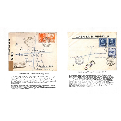 1284 - 1928-52 Covers and postal history (with some postcards and photos, and a few more recent covers) wri... 