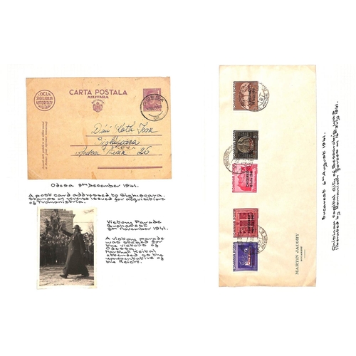 1284 - 1928-52 Covers and postal history (with some postcards and photos, and a few more recent covers) wri... 