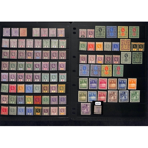 1294 - 1874-1932 Mint selection including 1893 ½d on 1½d with variety overprint double, one mispl... 