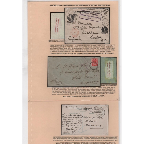 1320 - 1914-15 Forces mail posted in South Africa by troops involved in the S.W.A campaign, comprising 1914... 