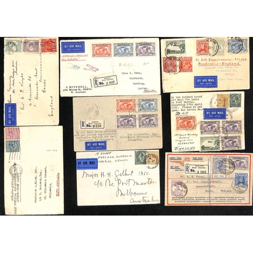 141 - 1931 Covers carried on the Imperial Airways London to Australia experimental flights, comprising fir... 