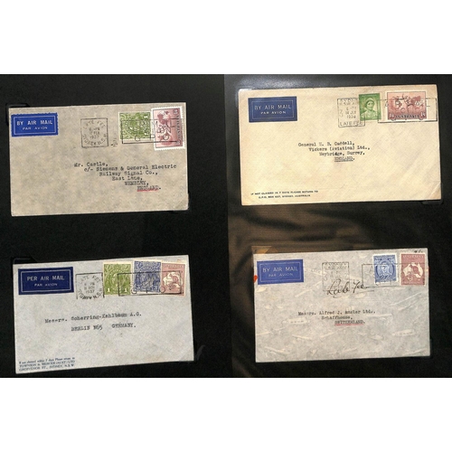 149 - Late Fees. 1930-38 Commercial covers to England (16), India, Burma, Egypt or Europe (4) all franked ... 