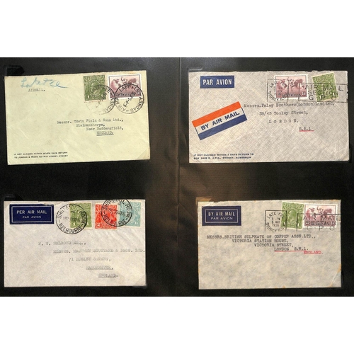 149 - Late Fees. 1930-38 Commercial covers to England (16), India, Burma, Egypt or Europe (4) all franked ... 