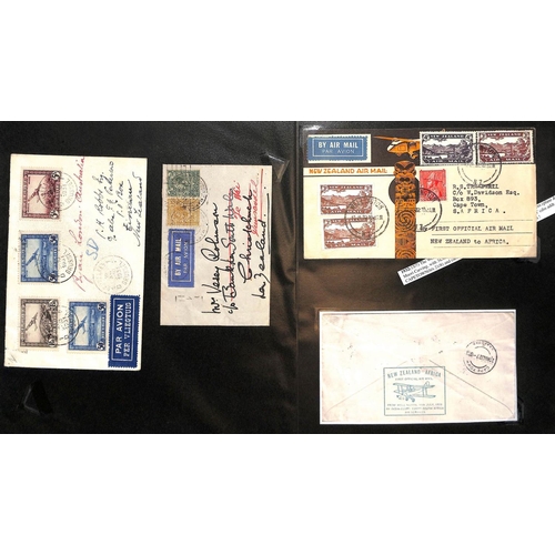 150 - 1930-32 Covers from or to New Zealand, comprising 1930 (July 8) first flight to England via Karachi;... 