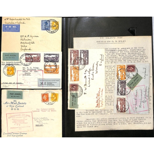 150 - 1930-32 Covers from or to New Zealand, comprising 1930 (July 8) first flight to England via Karachi;... 